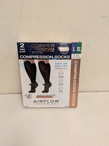 COPPERFIT ELITE COMPRESSION SOCKS 2 PACK LXL