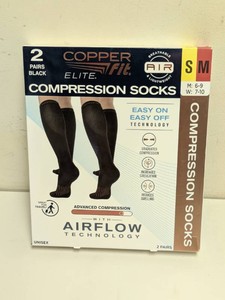 COPPERFIT ELITE COMPRESSION SOCKS 2 PACK SM