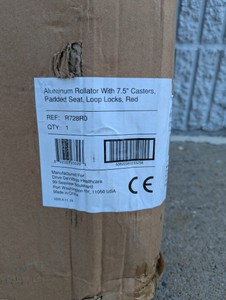 NEW DRIVE ALUMINUM ROLLATOR WITH 7.5 CASTERS, PADDED SEAT, LOOP LOCKS, RED