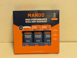 NEW MANDO HIGH PERFORMANCE WHOLE BODY DEODORANT 3 PACK