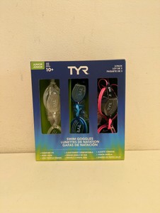 NEW TYR JUNIOR SWIM GOGGLES 3PK