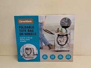 NEW CLEVERMADE FOLDABLE TOTE BAG ON WHEELS