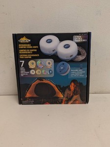 NEW CASCADE MOUNTAIN TECH RECHARGEABLE CAMPING STRING LIGHTS