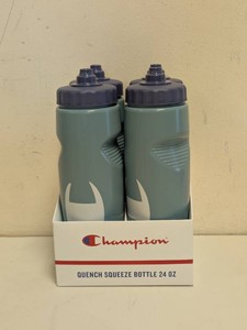 NEW CHAMPION QUENCH SQUEEZE BOTTLE 24OZ 4PK DARK FORRESTGREEN BLUE