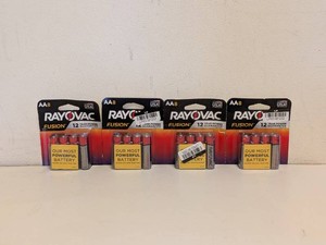 (4) RAYOVAC AA FUSION BATTERIES 8PK
