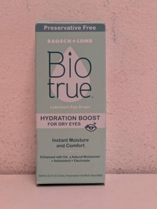 NEW BAUSCH & LOMB BIO TRUE LUBRICANT EYE DROPS