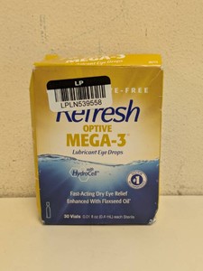 NEW REFRESH OPTIVE MEGA-3 LUBRICANT EYE DROPS