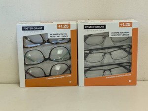 (2) FOSTER GRANT 1.25 READING GLASSES 3PK