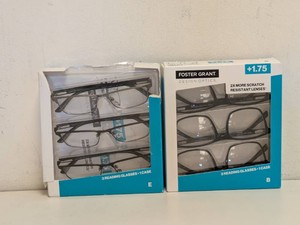 (2) FOSTER GRANT 1.75 READING GLASSES 3PK