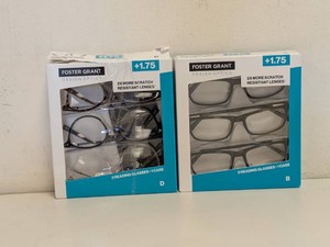 (2) FOSTER GRANT 1.75 READING GLASSES 3PK