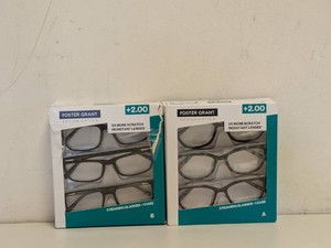 (2) FOSTER GRANT 2.00 READING GLASSES 3PK