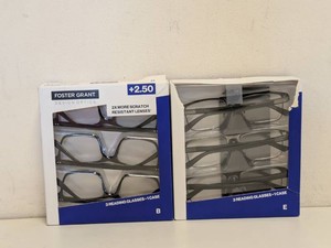 (2) FOSTER GRANT 2.50 READING GLASSES 3PK