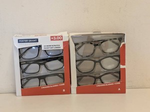 (2) FOSTER GRANT 3.00 READING GLASSES 3PK