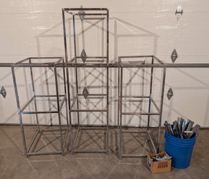 BG - Chrome Glass Shelving System 21 Glass Panels