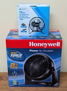 LR - Desk Fan Mixed Lot - Honeywell Turbo Force & Beyond Breeze New in Box