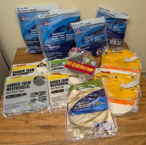 WR - Weatherstripping Mixed Lot - 10 New Dennis & Frost King Pieces