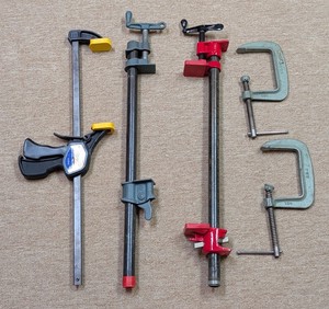 WR - Clamps Mixed Lot - Quick-Grip Bar Clamp, C-clamps & Bar Clamps (5 Pieces)