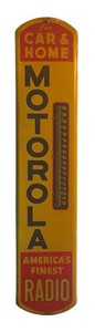 LH - Vintage Motorola Thermometer Metal Sign