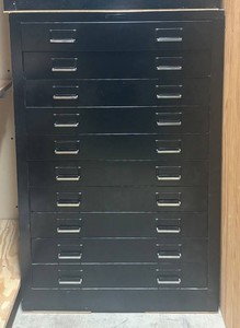 RR - Vintage Metal 10-Drawer Organizer Cabinet
