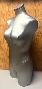 LLR - Torso Mannequin Dress Form - Metallic Silver