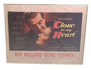 RR - Vintage Movie Poster - Close to My Heart - Unframed