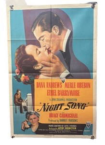 RR - Vintage Movie Poster - Night Song - Unframed