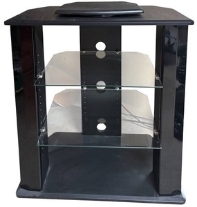RR - Media Stand With Glass Shelves
