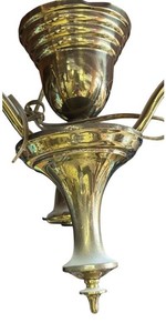 RR - Vintage Brass Chandelier Light Fixture