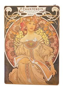 RR - F. Champenois Paris Poster Print by Alphonse Mucha - Unframed