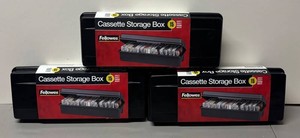 RR - Trio of New Cassette Storage Box by Fellowes