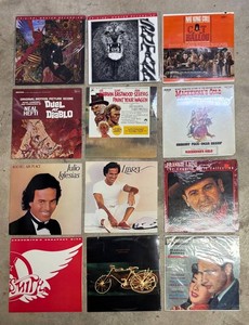 FR - Record Albums Mixed Lot Santana, Aerosmith, Julio Iglesias and More