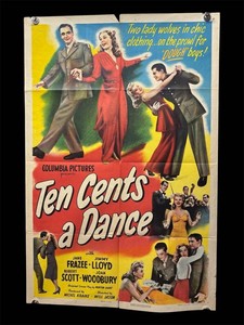RR - Vintage Movie Poster - Ten Cents a Dance - Unframed