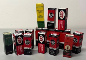 RR - Vintage Electron Tubes Mixed Lot RCA, CBS, Amperex, Sylvania and More