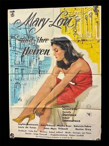 RR - Vintage German Movie Poster - Mary-Lou Und Ihre Herren - Unframed