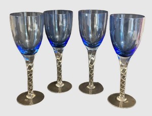 LR - Vintage Stemware Goblet Cobalt Blue