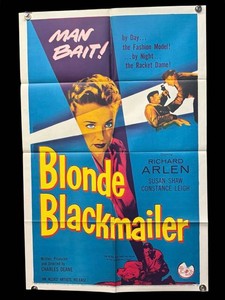 Vintage Movie Poster - Blonde Blackmailer - Unframed