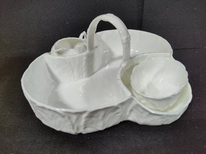 Countryware by Wedgwood Strawberry Basket wCreamer & Open Sugar Bowl