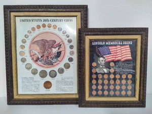 US 20th Century Coins & Lincoln Memorial Coin Framed Collections