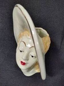 Art Deco Lady Head Vase