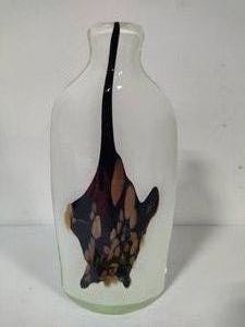 Tall Hand Blown Art Glass Vase
