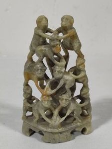 Hand Carved Soapstone Monkey Sculpture