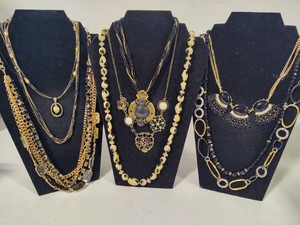 Black & Gold Statement Costume Necklaces