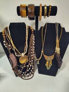 Lot of BrownNeutral Tone Costume Jewelry