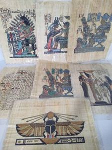 Egyption Papyrus Drawings  Lot #1
