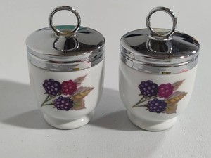 Royal Worcester Porcelain Egg Coddlers wLids