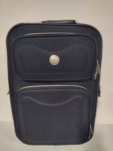 Travelers Club Black Carry On Suitcase
