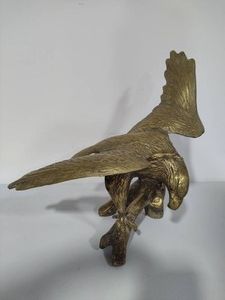 Vintage Brass Eagle Sculpture