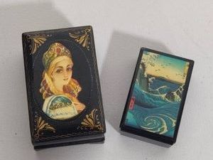 Russian Lacquered Trinket Boxes