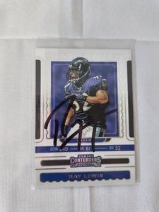 Ray Lewis Signed Card