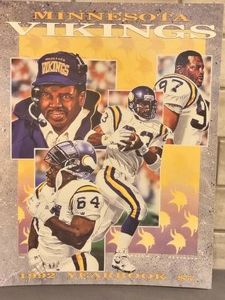 Vintage 1992 Mn Vikings Year Book